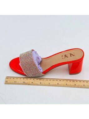 Women's Low Chunky Block Heels Sandals Open Toe Slip On Sandals Comfortable